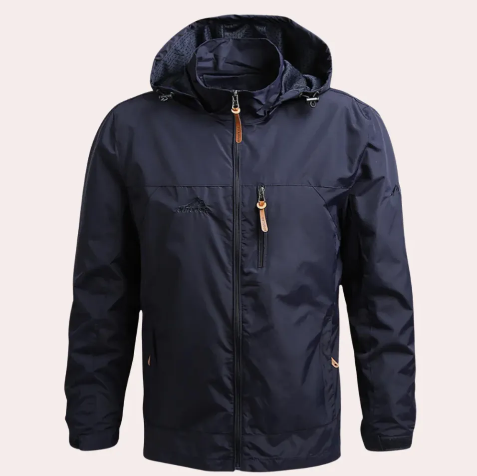 The Imani: A sophisticated, all-weather men's jacket.
