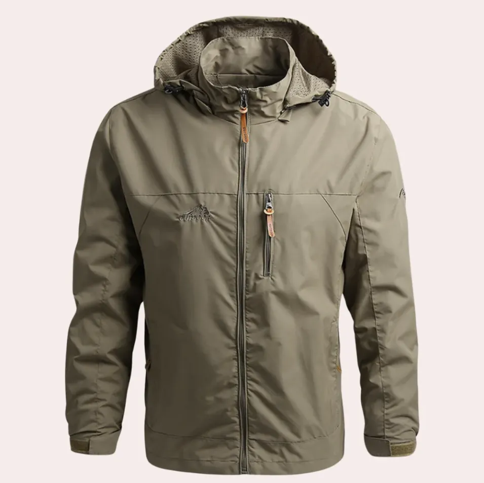 The Imani: A sophisticated, all-weather men's jacket.