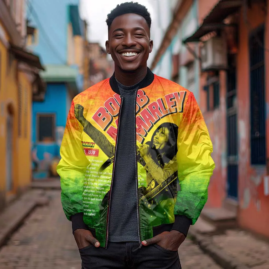The Real Legend Bob Bomber Jacket African Jamaica Reggae DT02