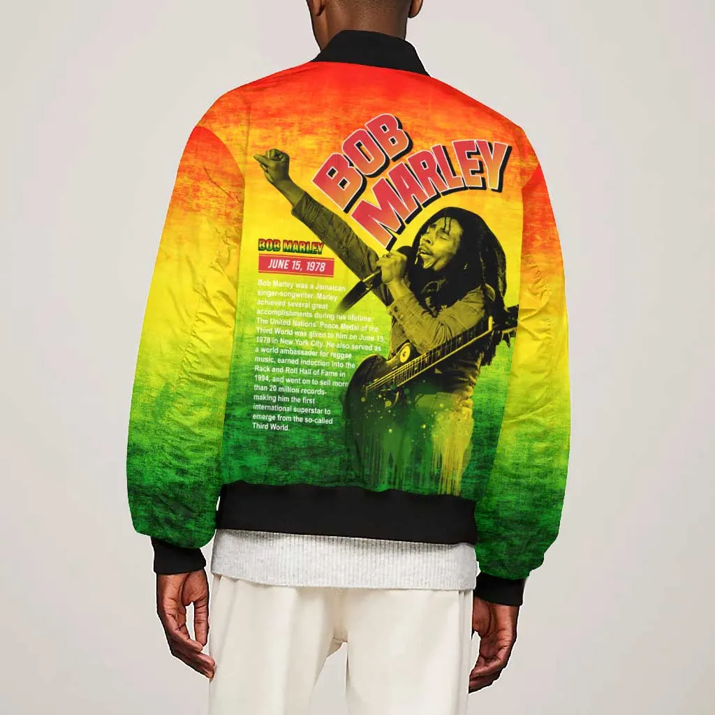 The Real Legend Bob Bomber Jacket African Jamaica Reggae DT02