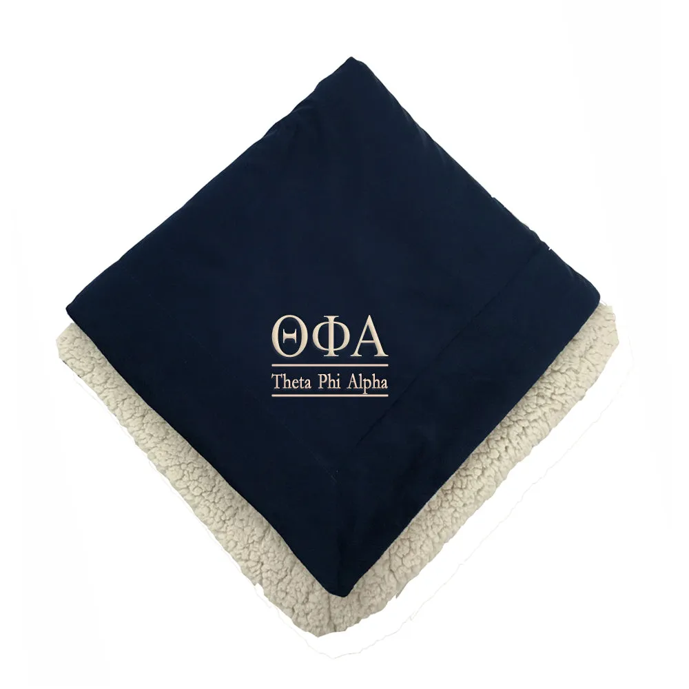 Theta Phi Alpha Sherpa Throw Blanket