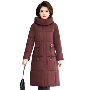 Thickened Quilted Solid Puffer Jacket with Relaxed Fit