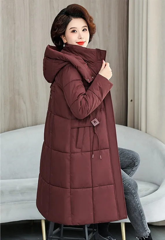Thickened Quilted Solid Puffer Jacket with Relaxed Fit