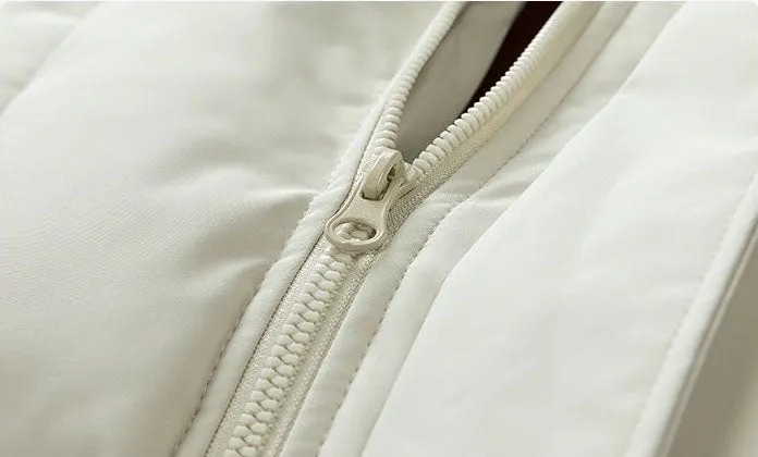 Thickened Windproof Padded Puffer Jacket featuring Drawstring Hem