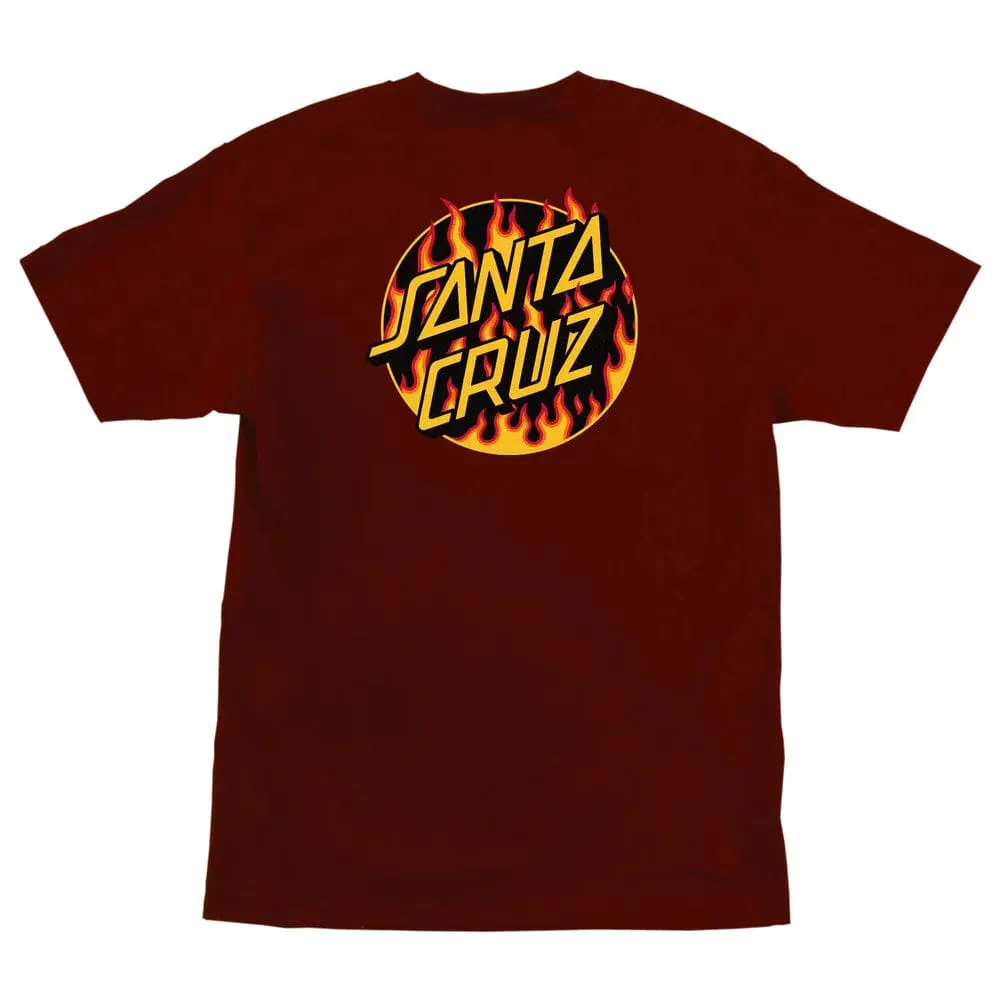 Thrasher Flame Dot Maroon T-Shirt
