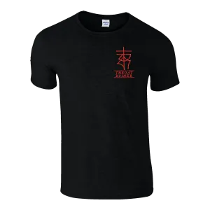 THROATRUINER "Logo" Embroidered Black T-Shirt