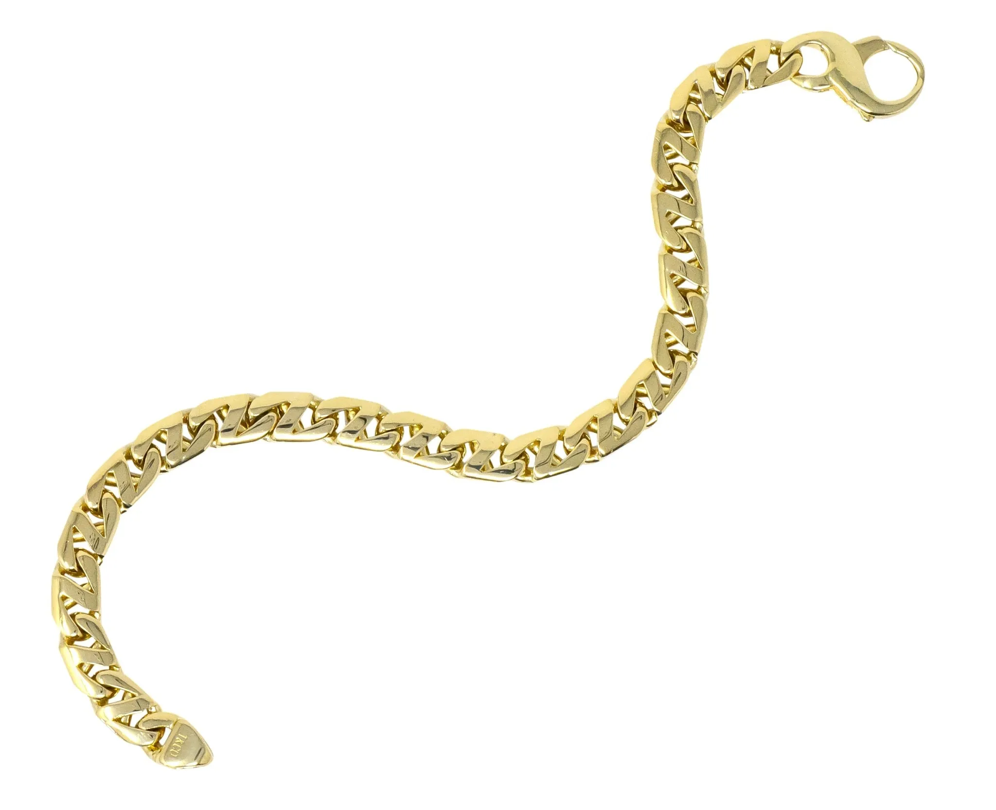 Tiffany & Co. 18 Karat Gold Italian Mariner Unisex Link Bracelet