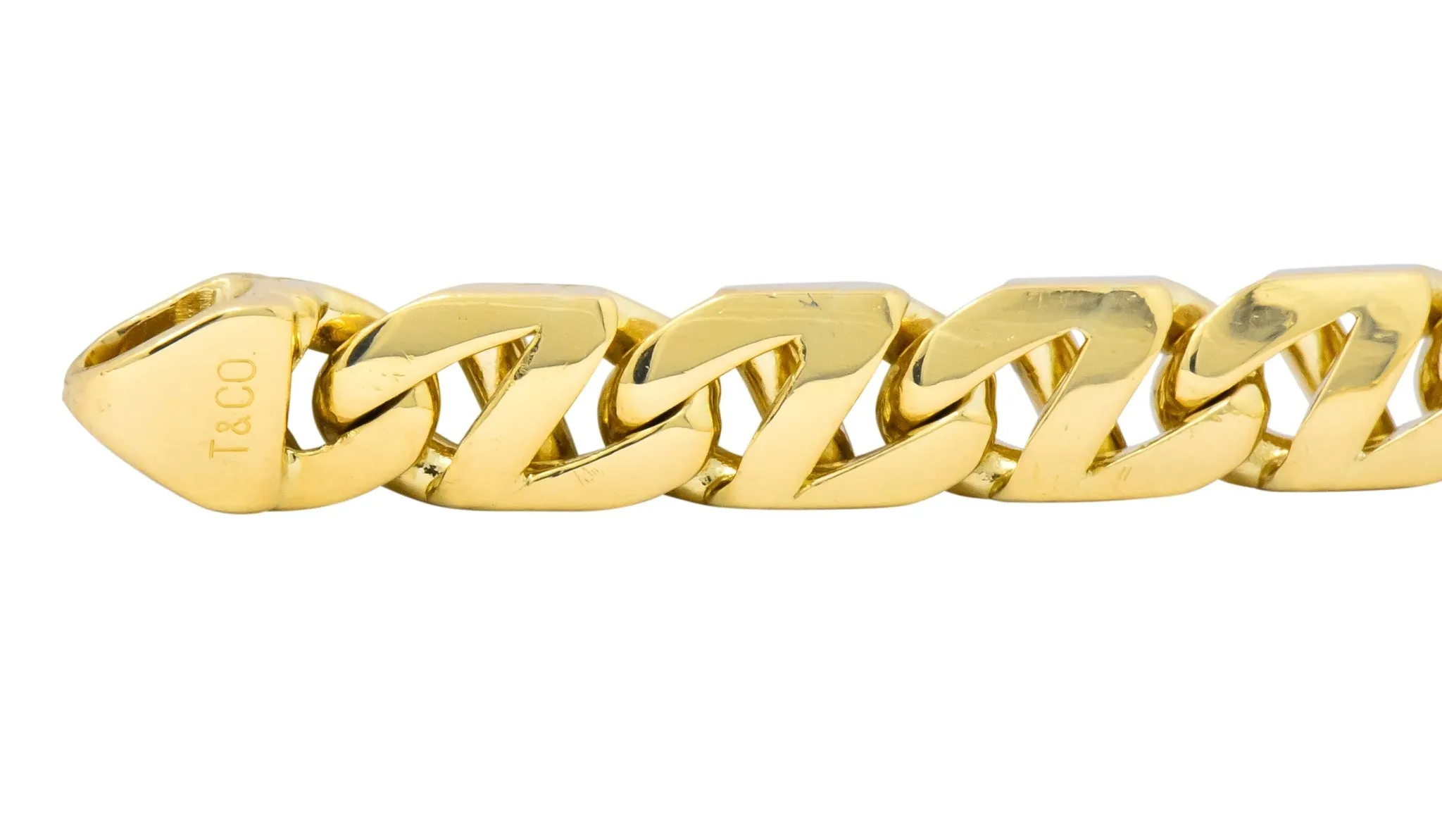 Tiffany & Co. 18 Karat Gold Italian Mariner Unisex Link Bracelet