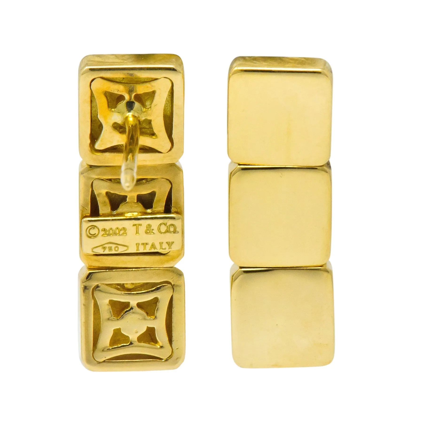 Tiffany & Co. Italy 18 Karat Gold Earrings Circa 2002
