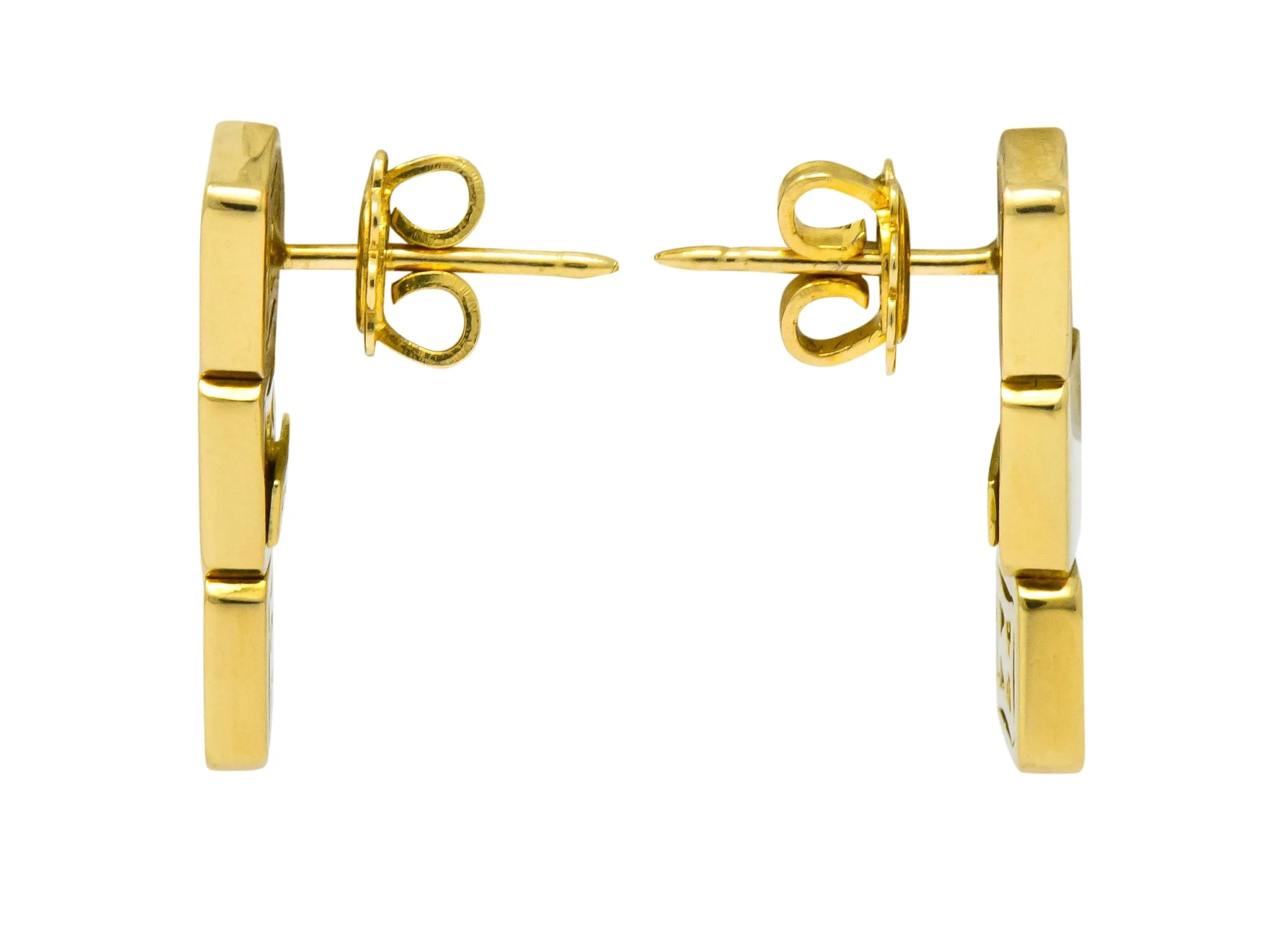 Tiffany & Co. Italy 18 Karat Gold Earrings Circa 2002
