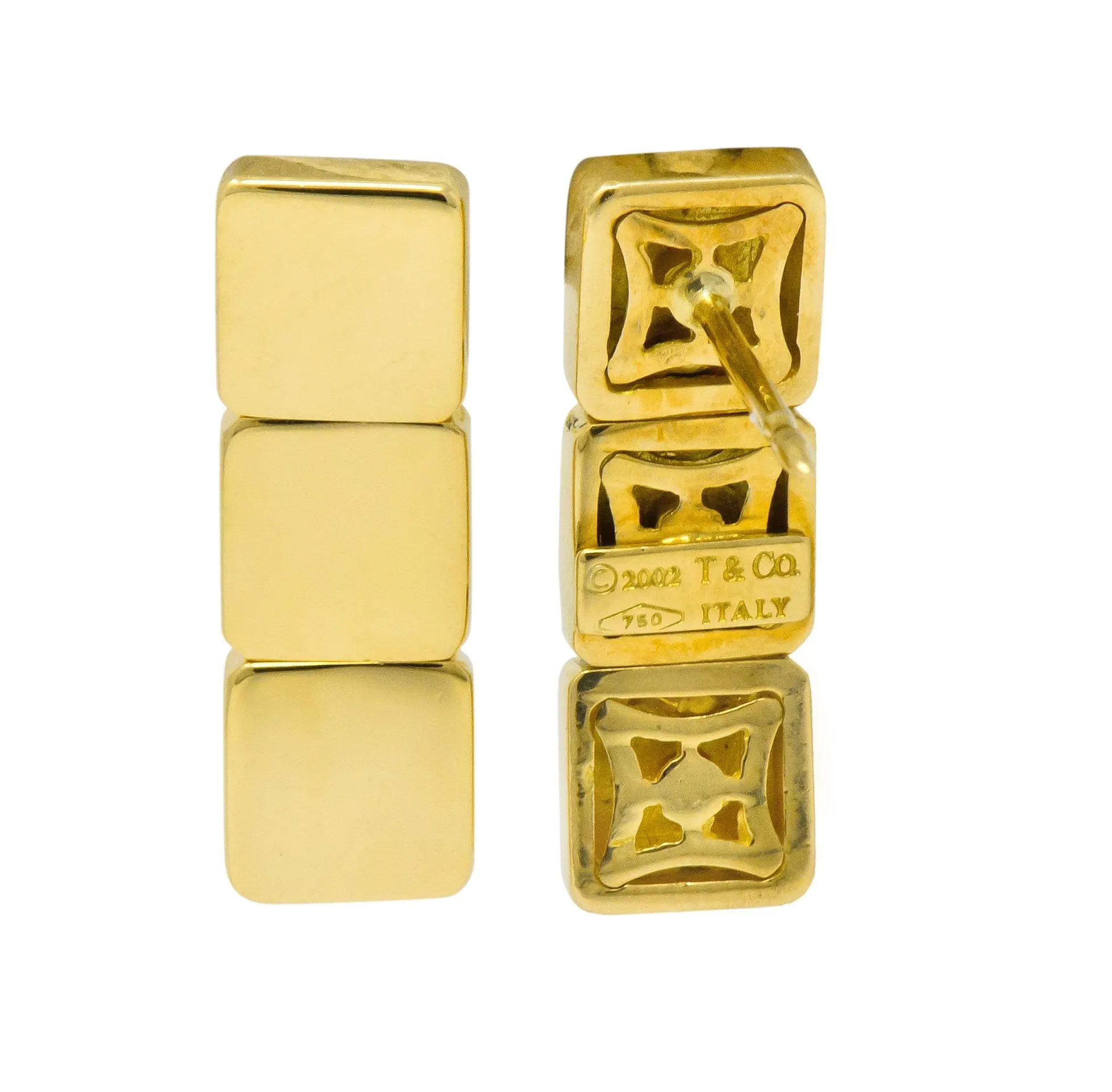 Tiffany & Co. Italy 18 Karat Gold Earrings Circa 2002