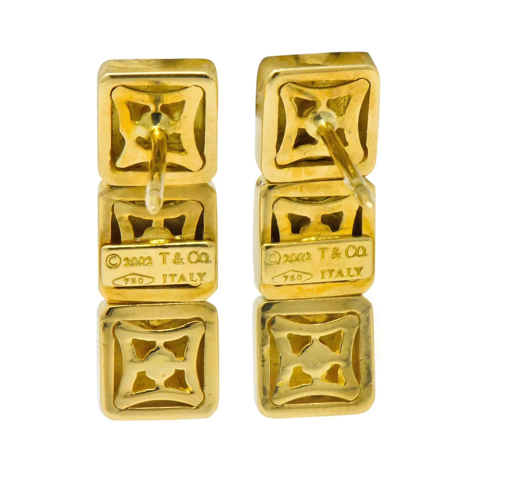 Tiffany & Co. Italy 18 Karat Gold Earrings Circa 2002