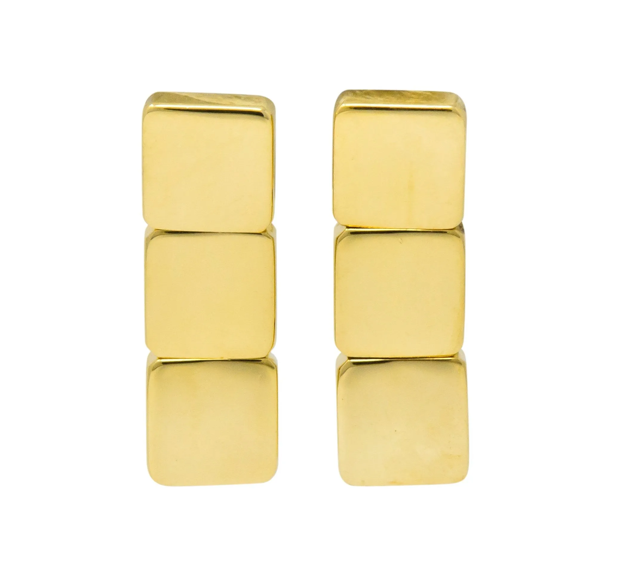 Tiffany & Co. Italy 18 Karat Gold Earrings Circa 2002