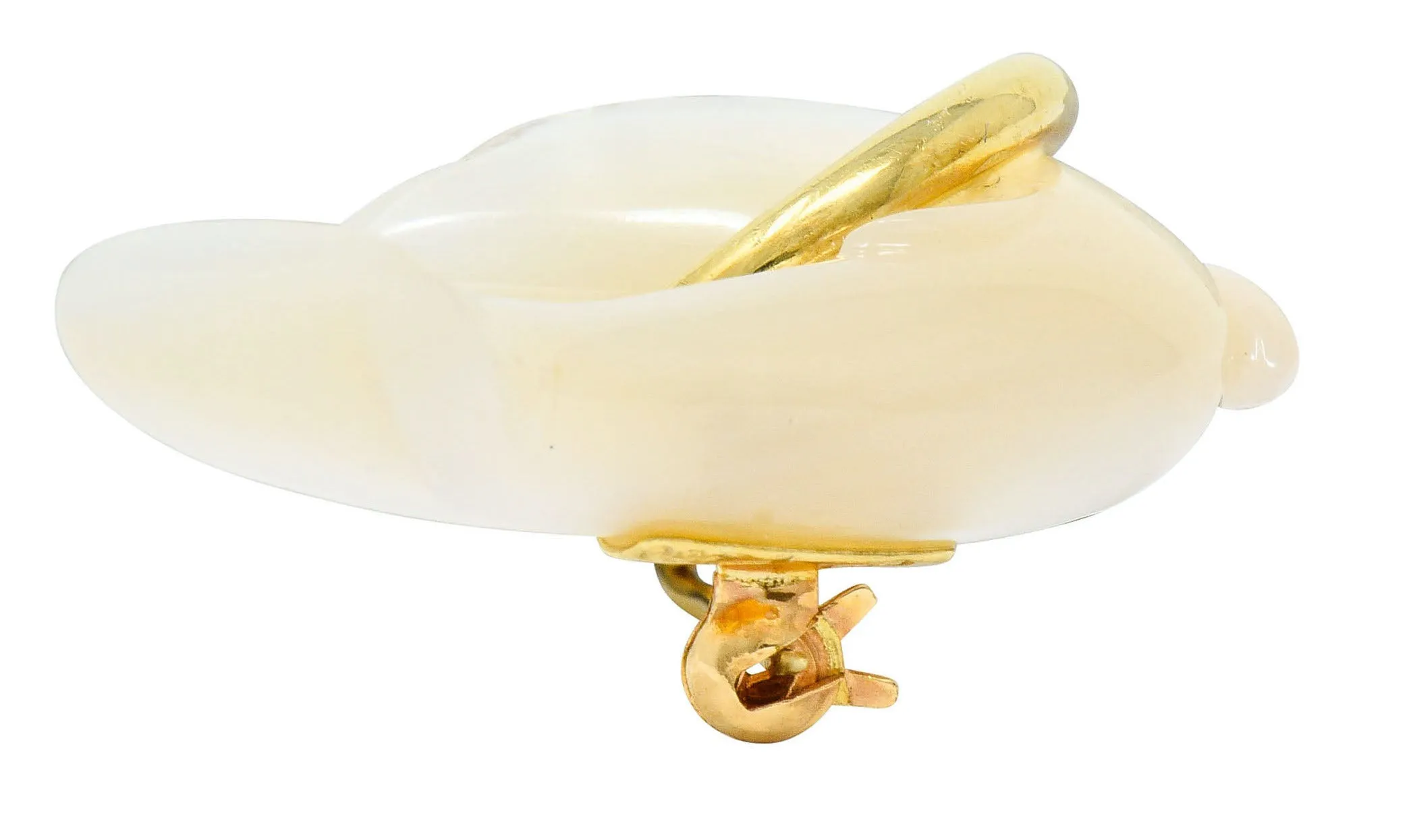 Tiffany & Co. Mother-Of-Pearl 18 Karat Gold Dolphin Brooch