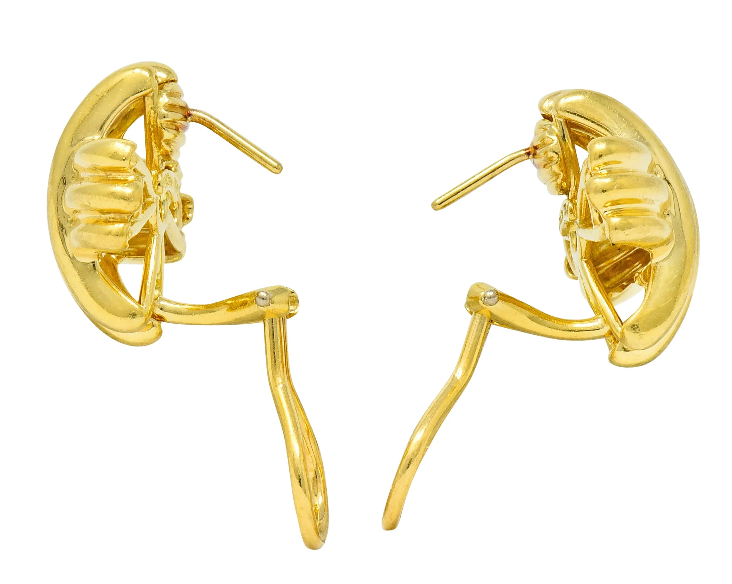 Tiffany & Co. Vintage 18 Karat Gold Signature X Cross Earrings