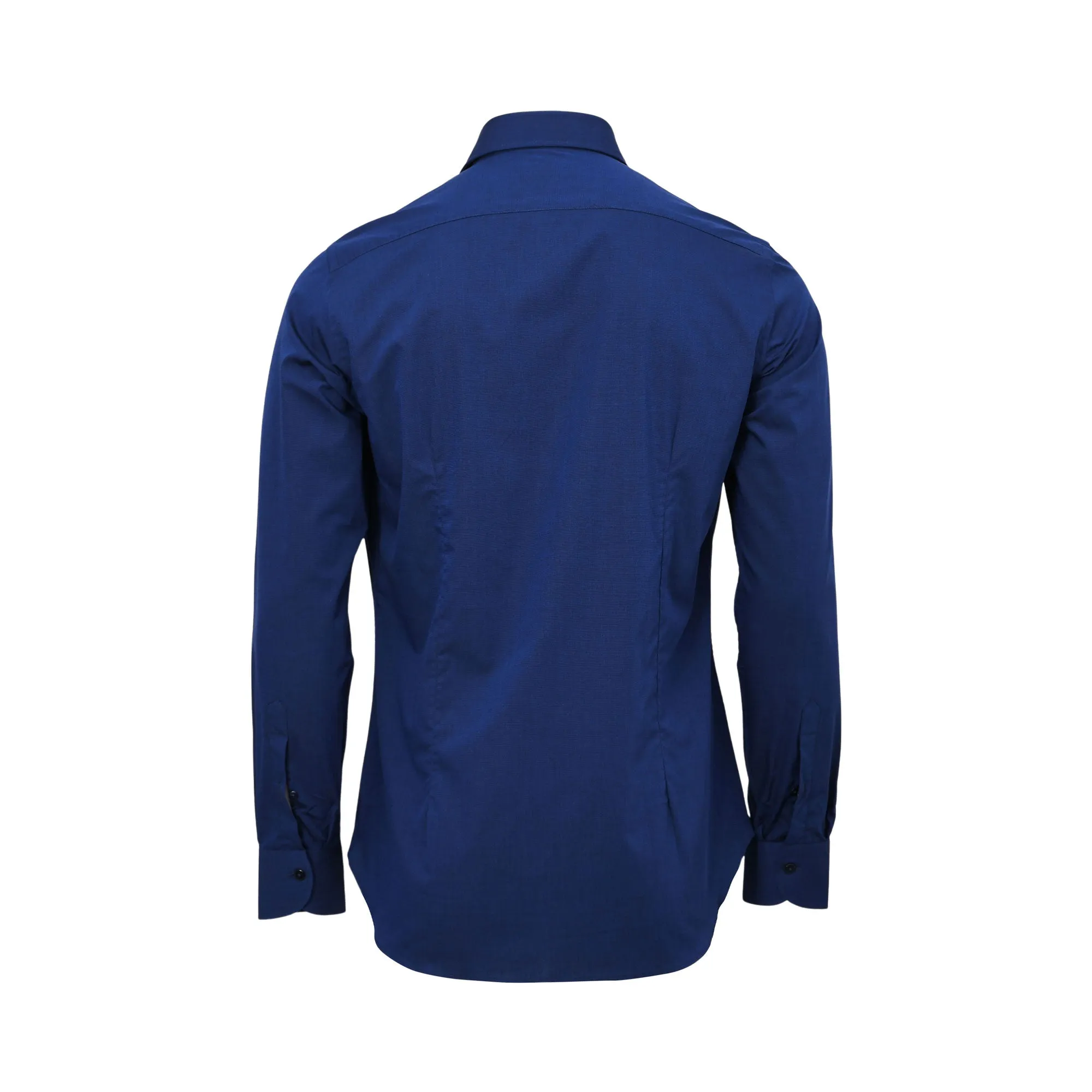 Tombolini Men's Solid Navy  Shirt