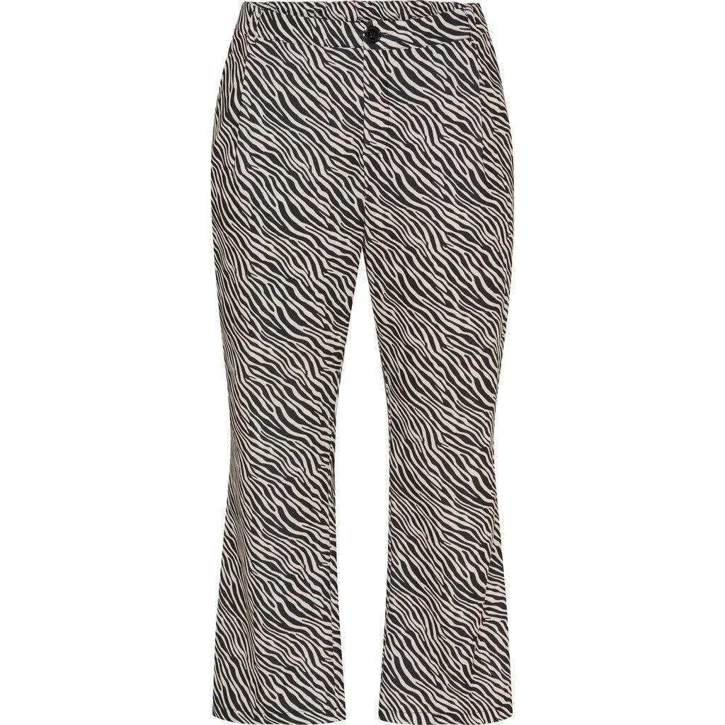 Trousers loose fit zebra print