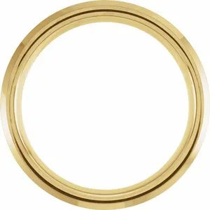 Tungsten Beveled-Edge Band with Walnut Wood Inlay TAR52149 - 8 mm