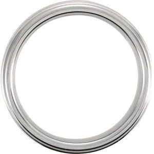 Tungsten Satin and Polished Edge Band TAR204 - 6 mm