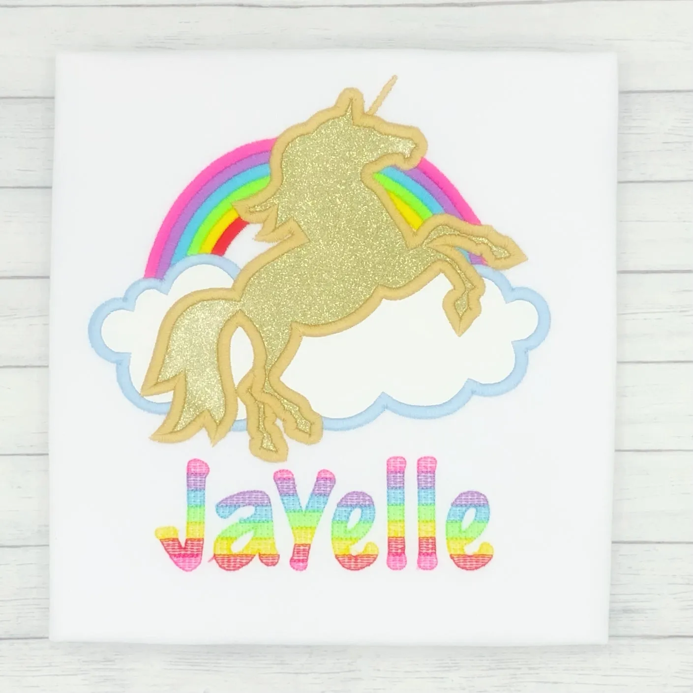 Unicorn Rainbow - Name Shirt