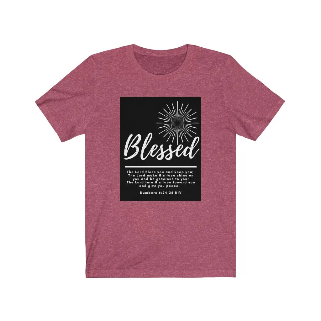 Unisex Jersey Short Sleeve Tee (Black Love Rocks Original Design - BLESSED)