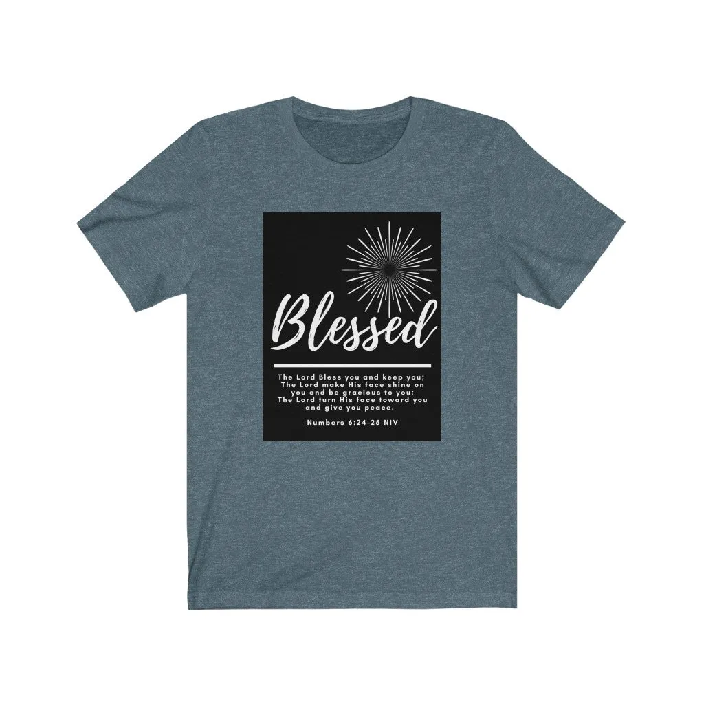Unisex Jersey Short Sleeve Tee (Black Love Rocks Original Design - BLESSED)