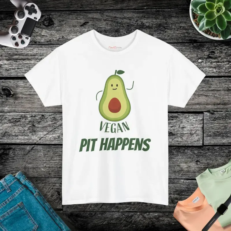 Vegan Pit Happens Heavy Cotton Tee