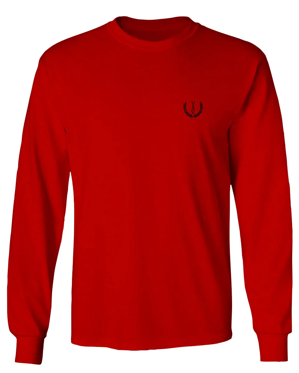 VICES AND VIRTUESS Cool Small Logo Seal Good Vibe mens Long sleeve t shirt