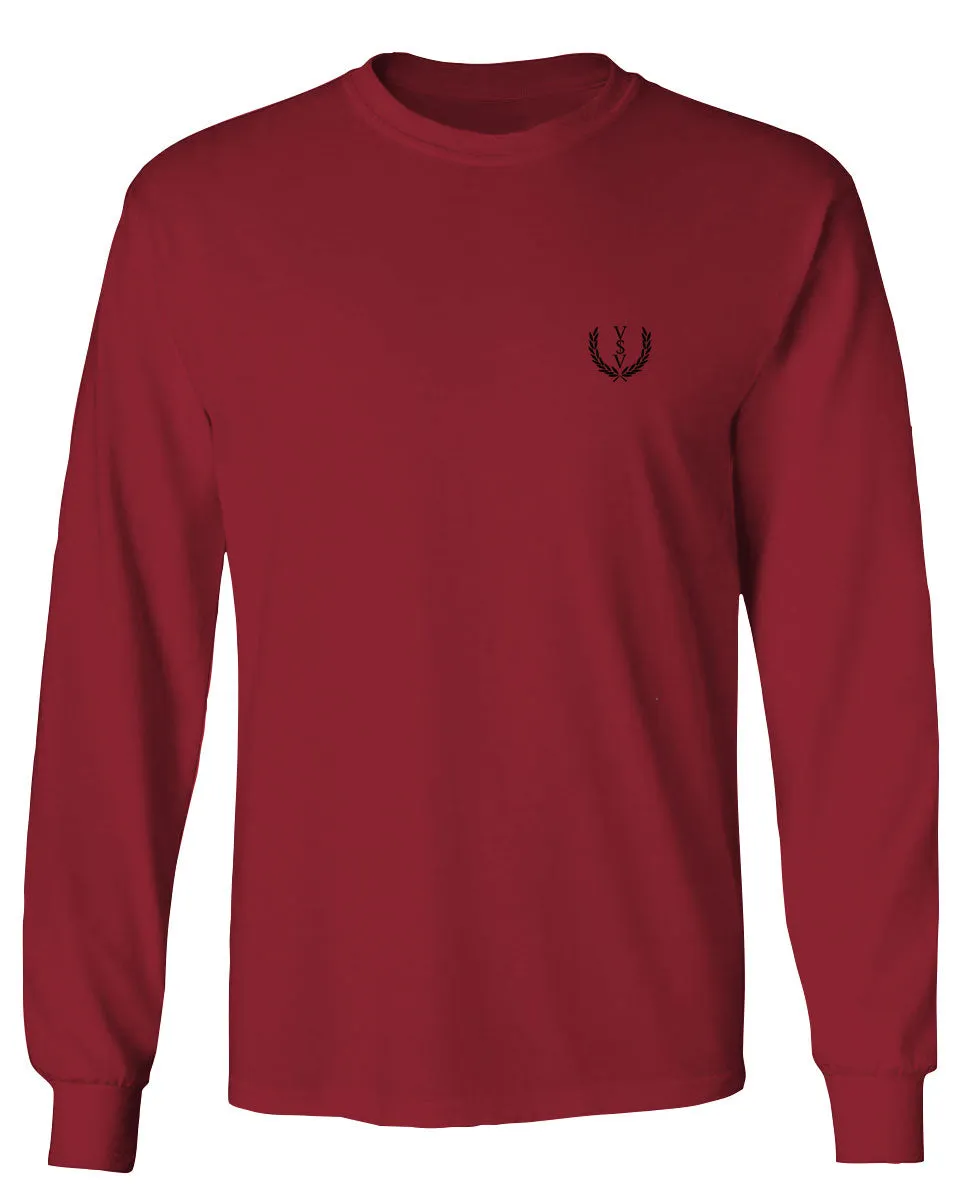 VICES AND VIRTUESS Cool Small Logo Seal Good Vibe mens Long sleeve t shirt