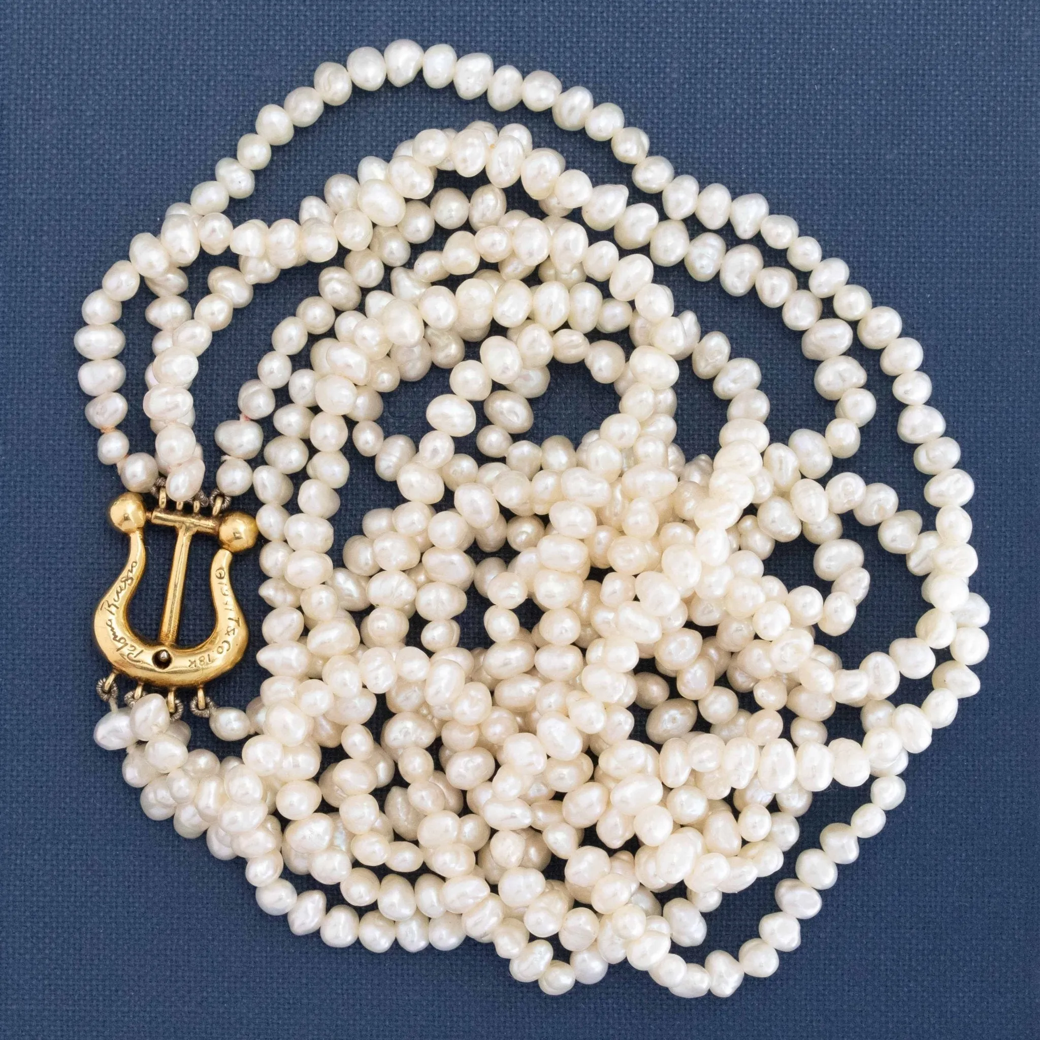 Vintage Triple Strand Pearl Necklace by Paloma Picasso for Tiffany & Co.