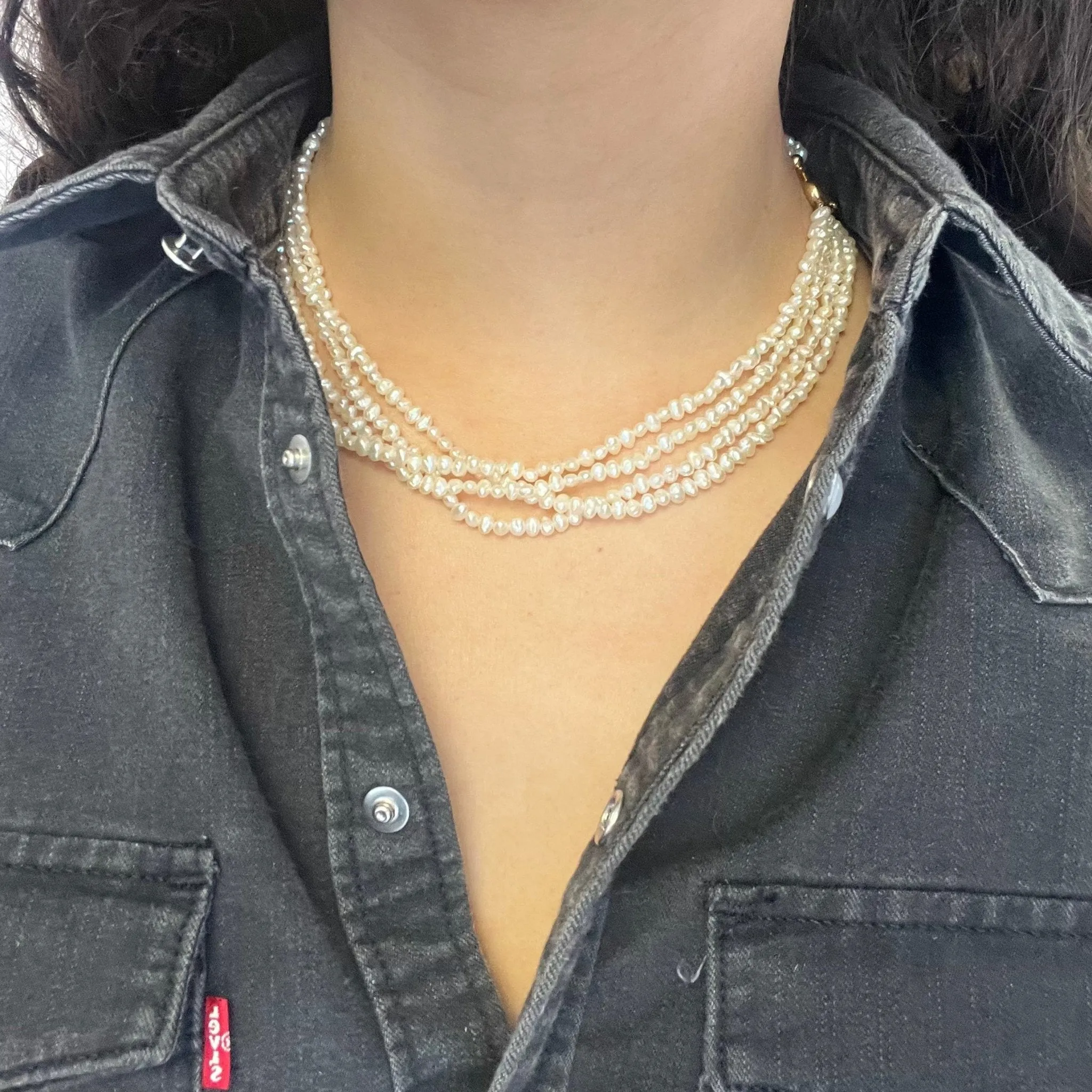 Vintage Triple Strand Pearl Necklace by Paloma Picasso for Tiffany & Co.