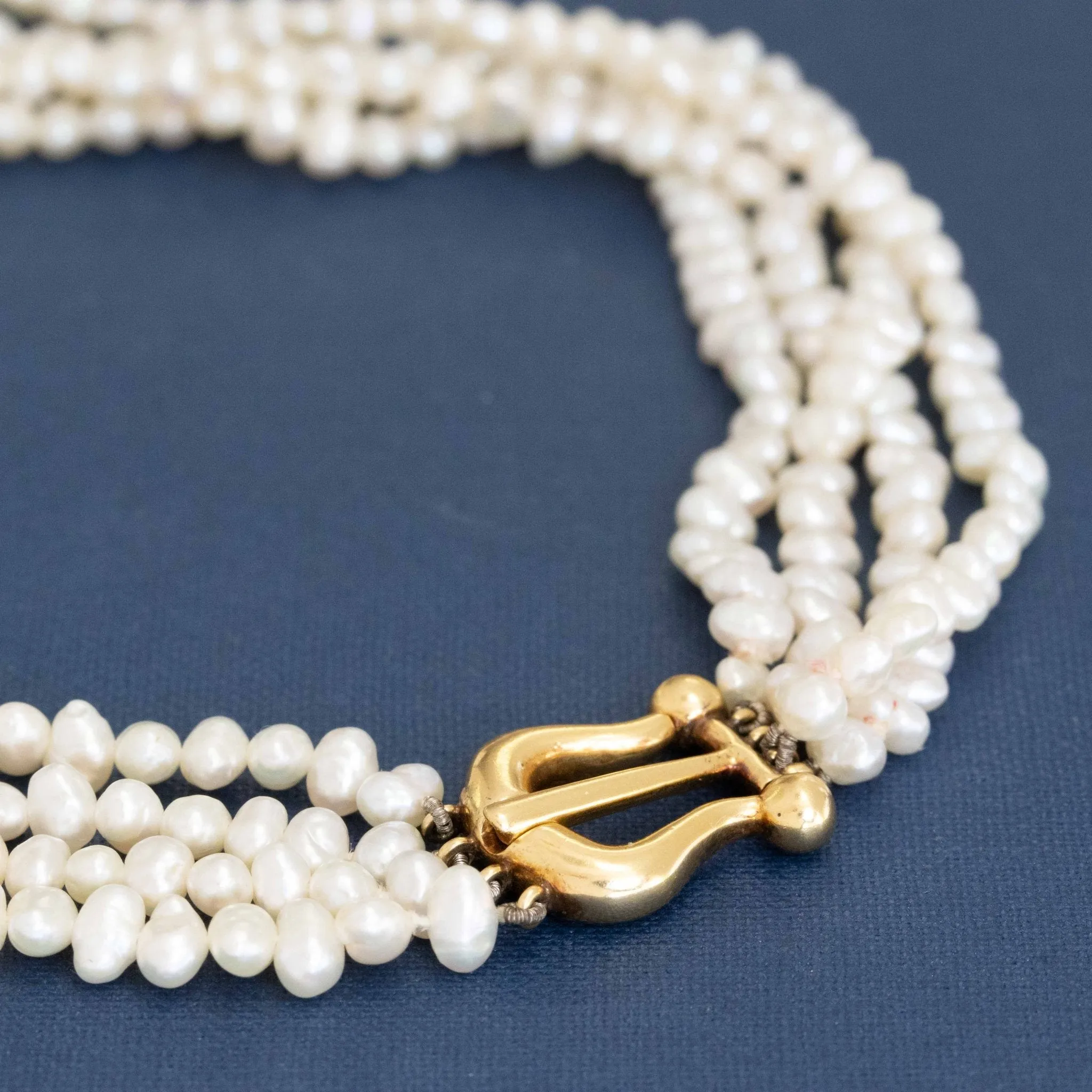 Vintage Triple Strand Pearl Necklace by Paloma Picasso for Tiffany & Co.