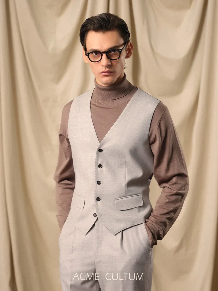 Virgin Wool Suit Vest