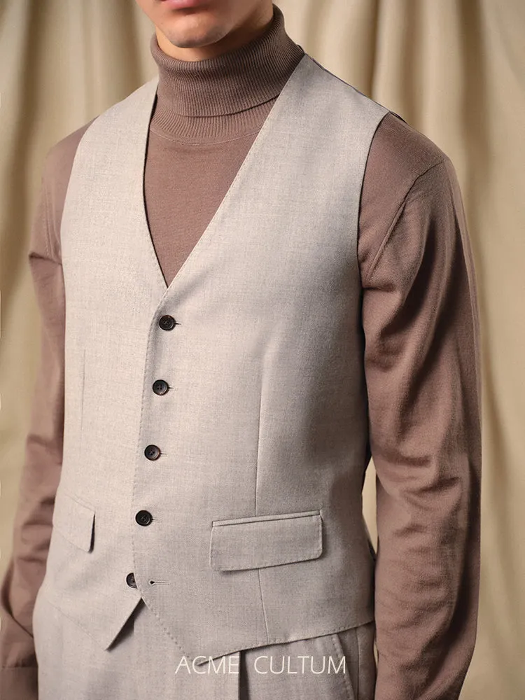 Virgin Wool Suit Vest