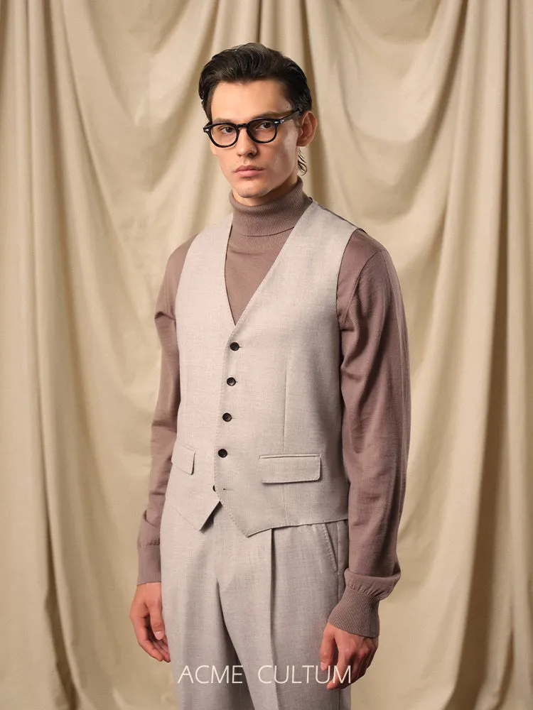 Virgin Wool Suit Vest