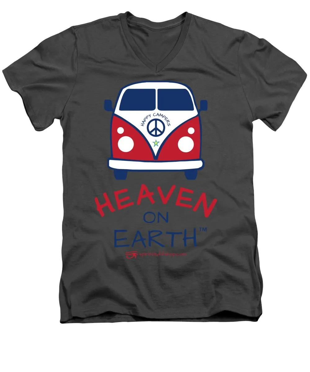 Vw Happy Camper Heaven On Earth - Men's V-Neck T-Shirt