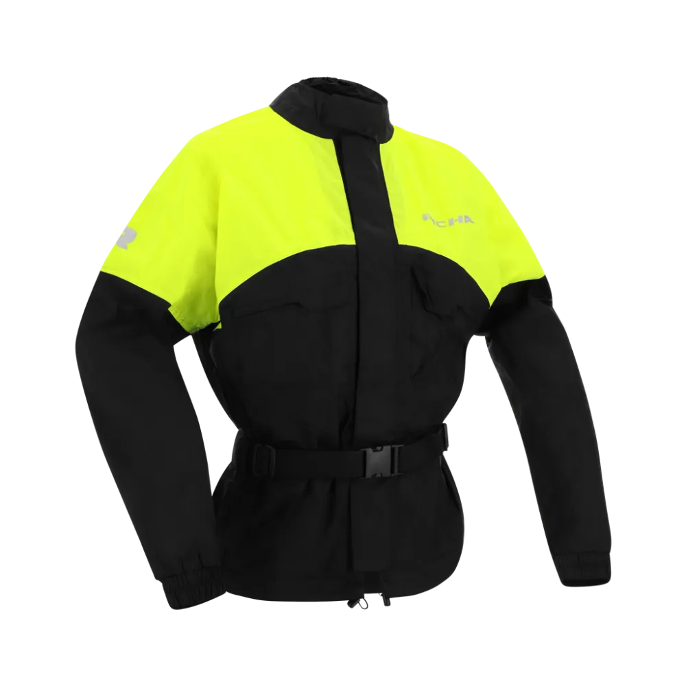 Waterproof Motorcycle Jacket Richa Rainwarrior, Black/Yellow