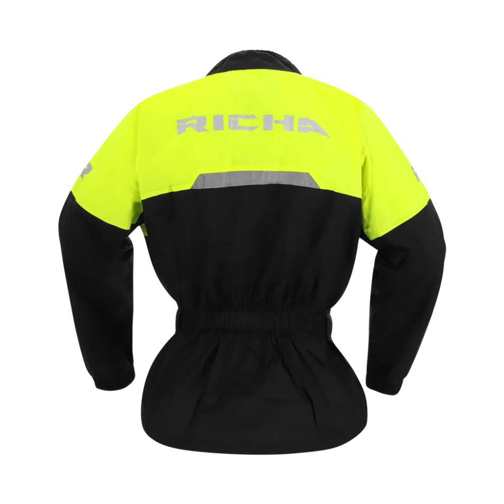 Waterproof Motorcycle Jacket Richa Rainwarrior, Black/Yellow