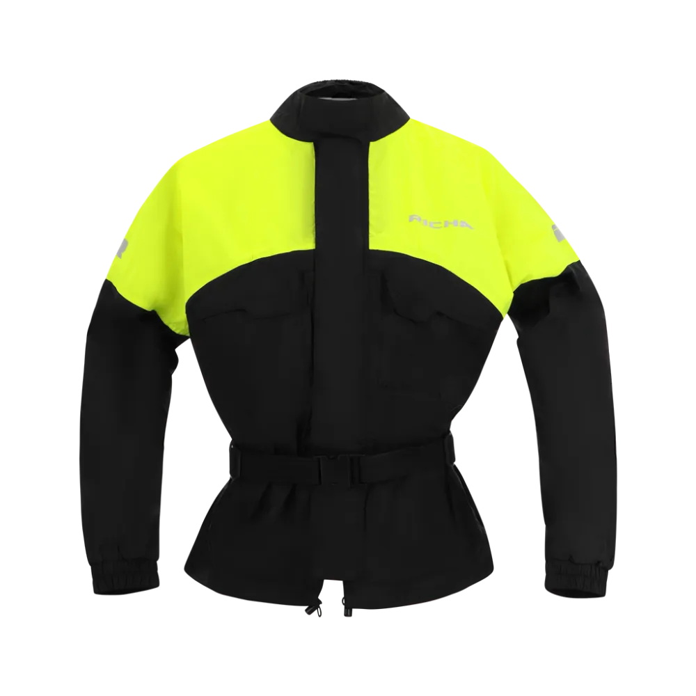 Waterproof Motorcycle Jacket Richa Rainwarrior, Black/Yellow