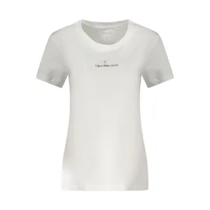 White Cotton Women T-Shirt
