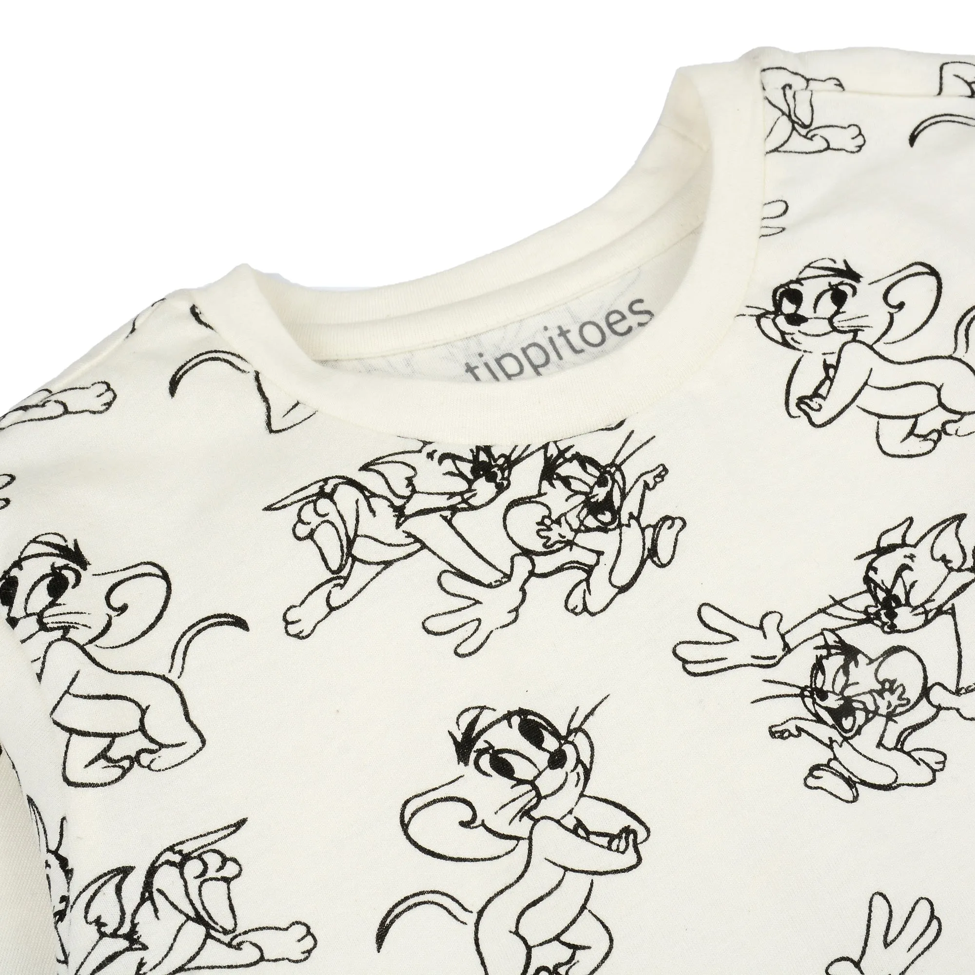White Tom & Jerry Tee