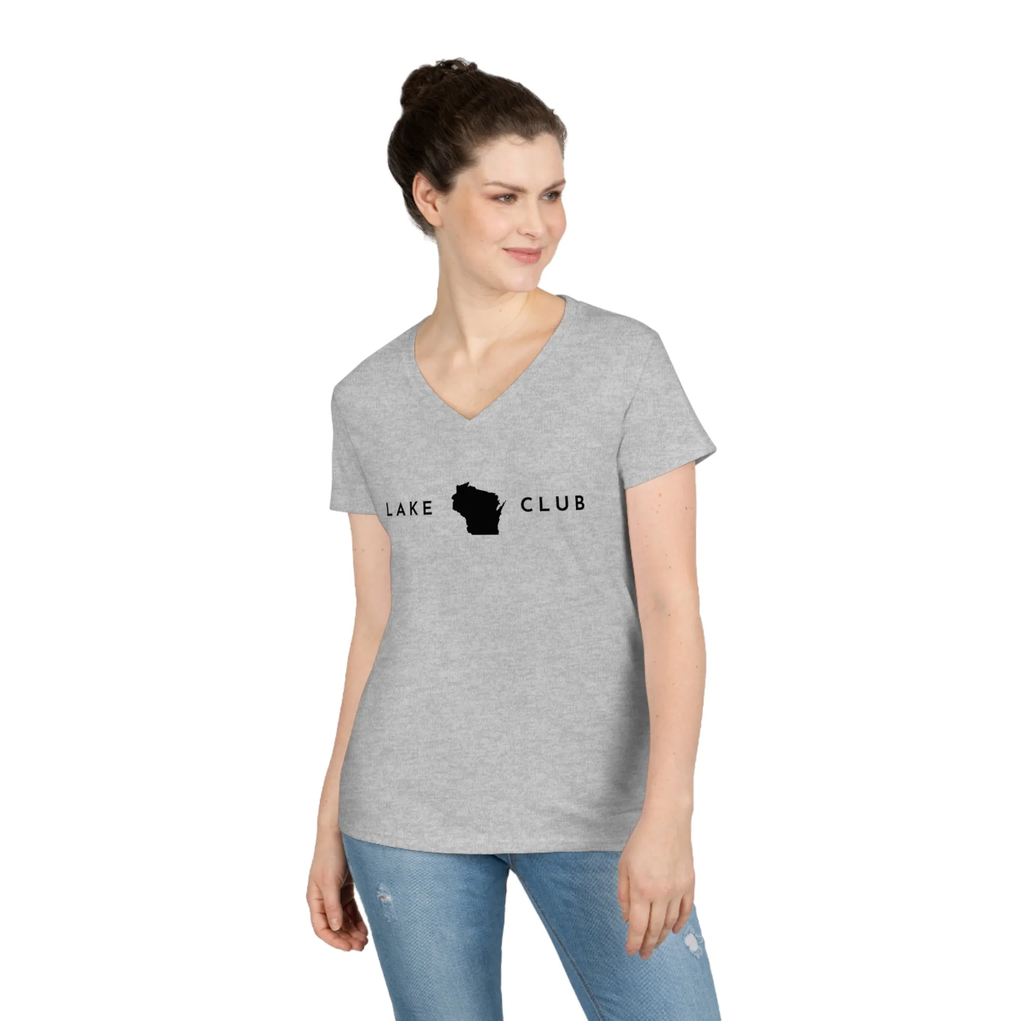 Wisconsin - Lake Club - Ladies' V-Neck T-Shirt