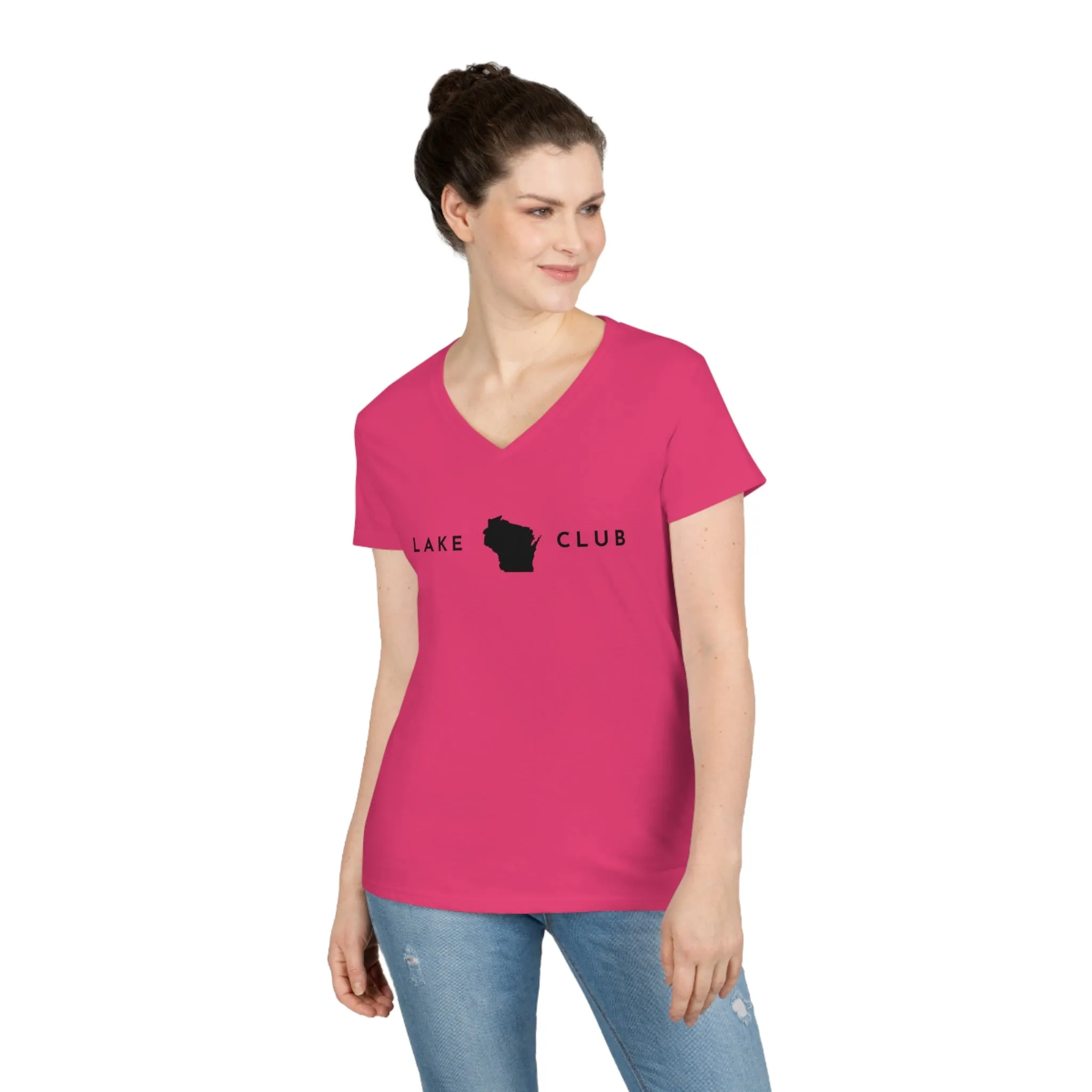 Wisconsin - Lake Club - Ladies' V-Neck T-Shirt