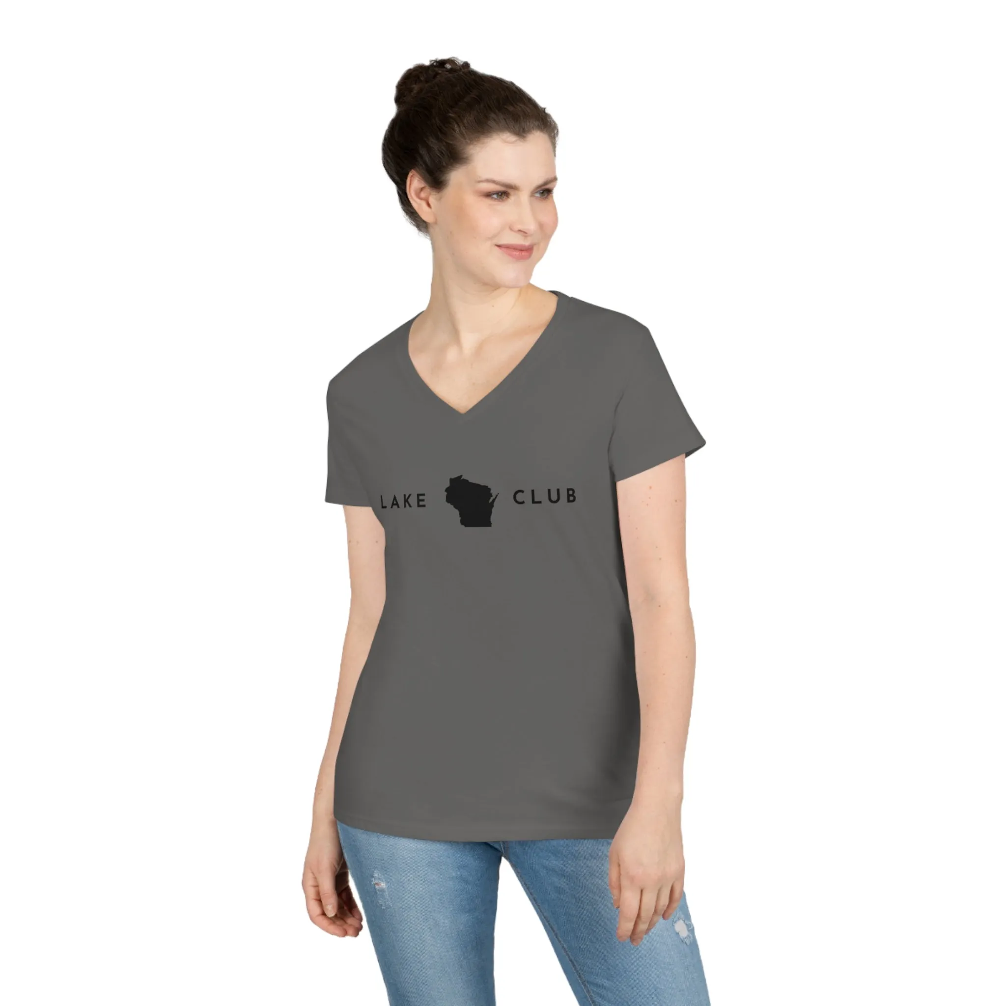 Wisconsin - Lake Club - Ladies' V-Neck T-Shirt
