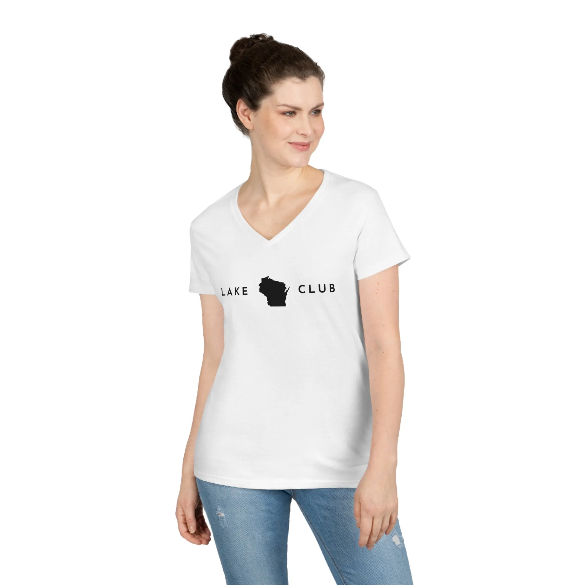 Wisconsin - Lake Club - Ladies' V-Neck T-Shirt