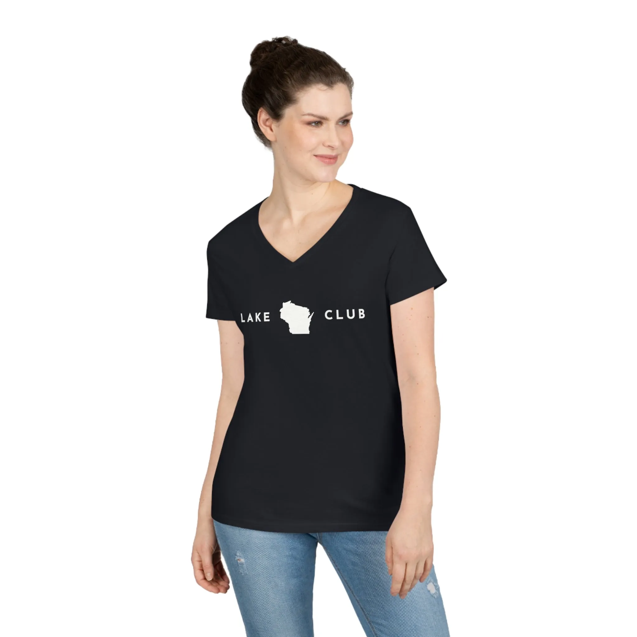 Wisconsin - Lake Club - Ladies' V-Neck T-Shirt