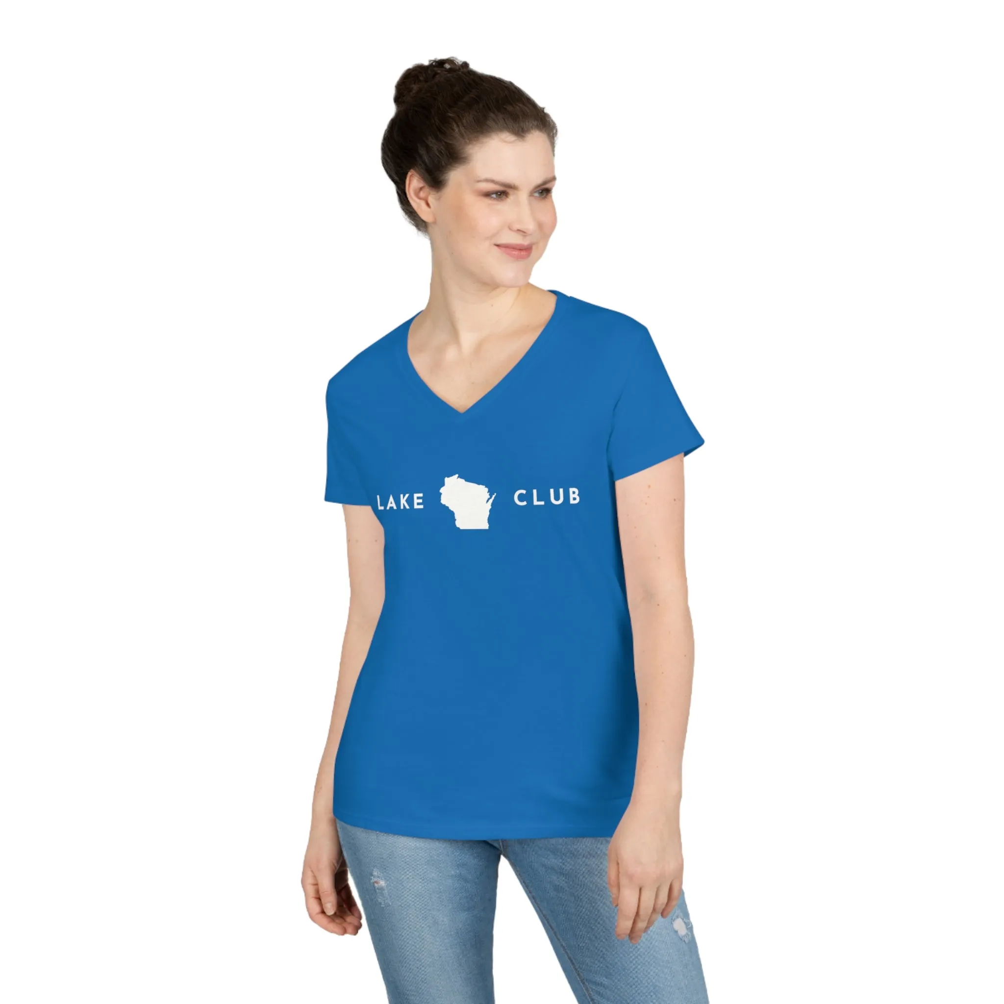 Wisconsin - Lake Club - Ladies' V-Neck T-Shirt