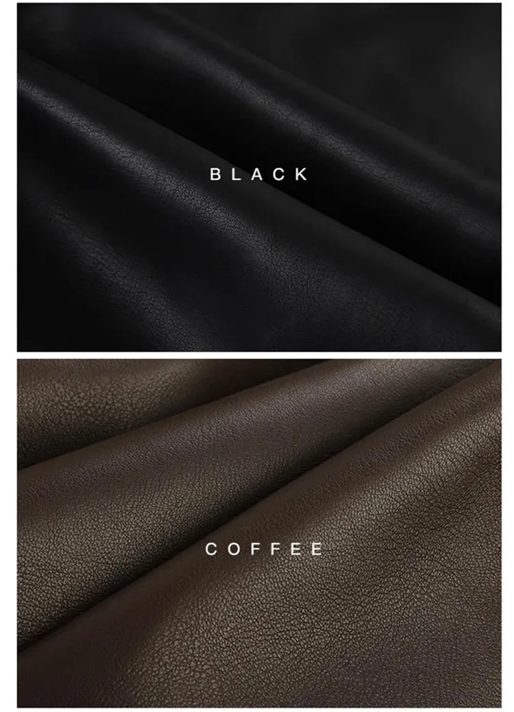 Women Black Brown Soft PU Leather Blazer Shoulder Pads Long Sleeve Single Breasted Loose Casual Jacket Tops Korean Fashion Coat