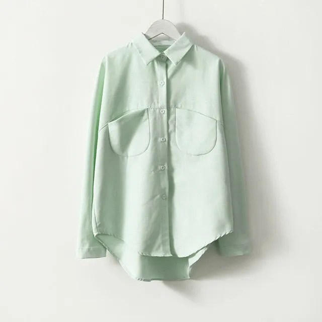 Women Summer Blouse Korean Long Sleeve Womens Tops And Blouses Vintage Women Shirts Blusas Roupa Feminina Tops
