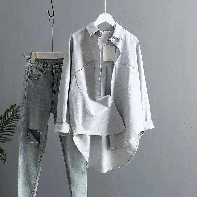 Women Summer Blouse Korean Long Sleeve Womens Tops And Blouses Vintage Women Shirts Blusas Roupa Feminina Tops